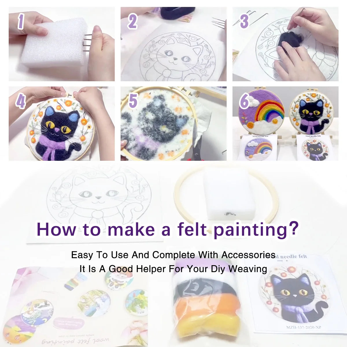 Flowers Needle Felting Kit