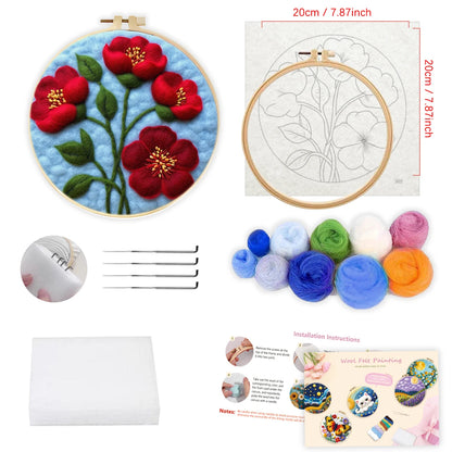 Sun, Clouds, Flowers: Needle Felting Kit