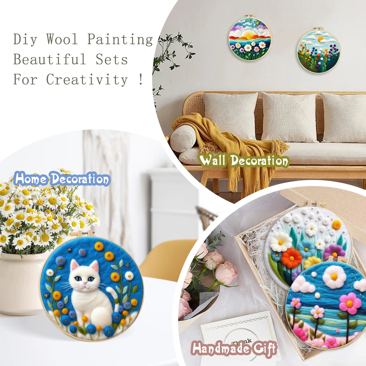 Flowers Needle Felting Kit
