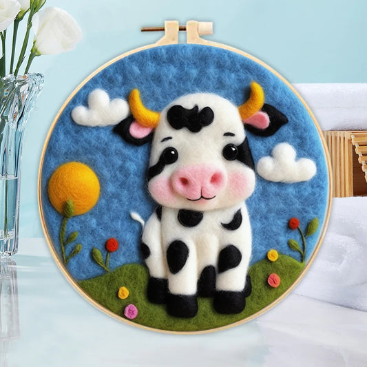 Cow Needle Felting Kit