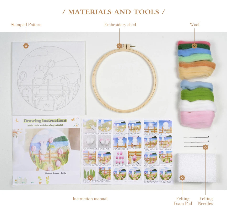 Mountains and Sun Felting Needle Kit