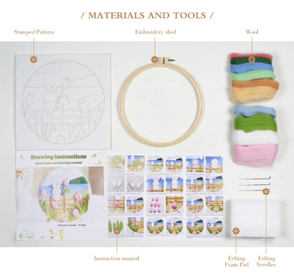 Mountains and Sun Felting Needle Kit