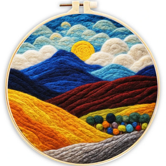 Mountains and Sun Felting Needle Kit