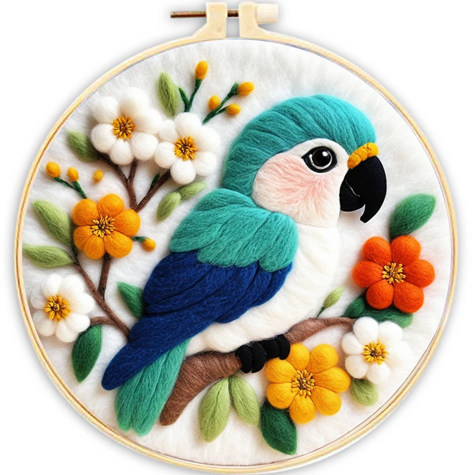 Parrot on a Branch: Needle Felting Kit