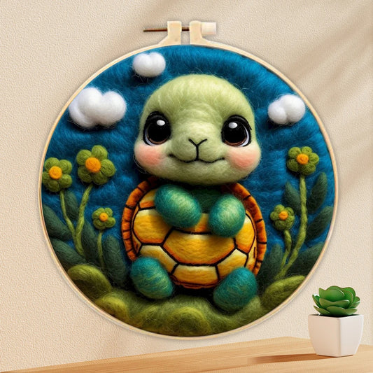 Cute Turtle Needle Felting Kit