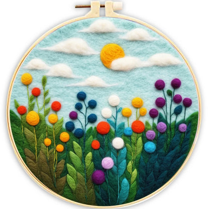 Sun, Clouds, Flowers: Needle Felting Kit